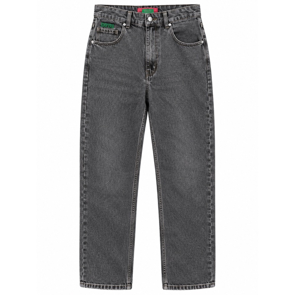 Empyre Tori Baggy Skate Jeans Women 13 Washed Black Carpenter Y2K Streetwear 90s